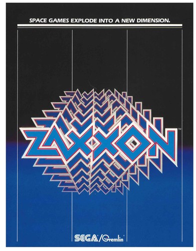 Zaxxon foldout midway video - foldout,
